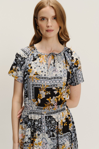 Wzorzysta sukienka maxi 