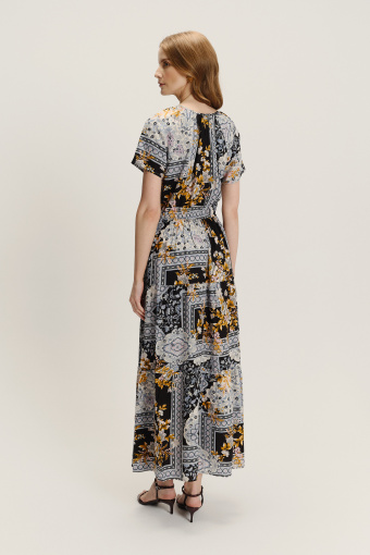 Wzorzysta sukienka maxi 