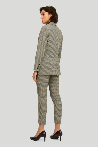 Dwurzędowy żakiet w kratę