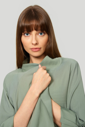 Wiskozowy żakiet o luźnym fasonie