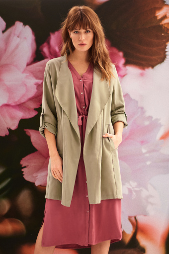 Wiskozowy żakiet o luźnym fasonie