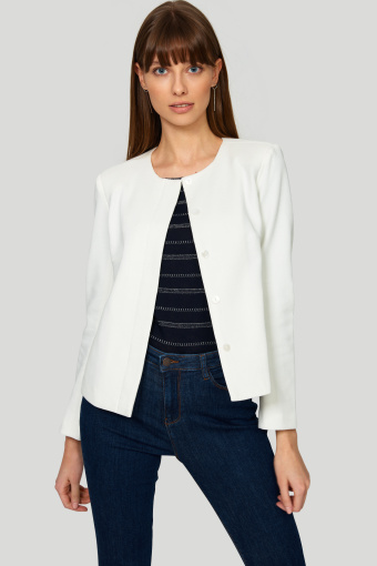 Bawełniany żakiet o prostym fasonie