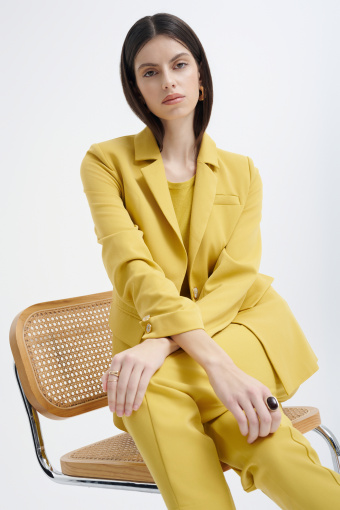 Klasyczna marynarka w limonkowym kolorze