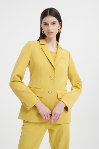 Klasyczna marynarka w limonkowym kolorze