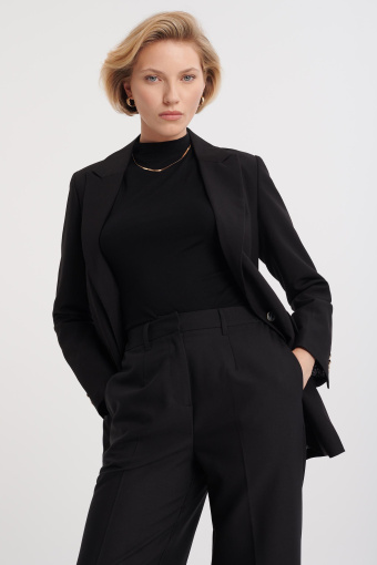 Klasyczny żakiet z printowaną podszewką