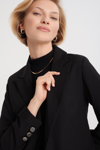 Klasyczny żakiet z printowaną podszewką