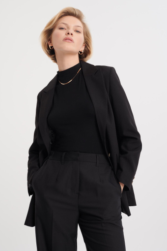 Klasyczny żakiet z printowaną podszewką