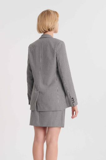 Dwurzędowy żakiet w drobną pepitę