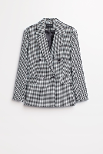 Dwurzędowy żakiet w drobną pepitę