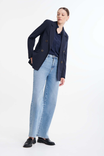 Dwurzędowy żakiet w drobną kratkę