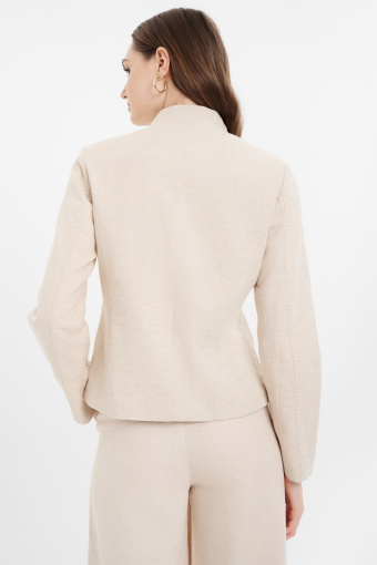 Beżowy prosty żakiet