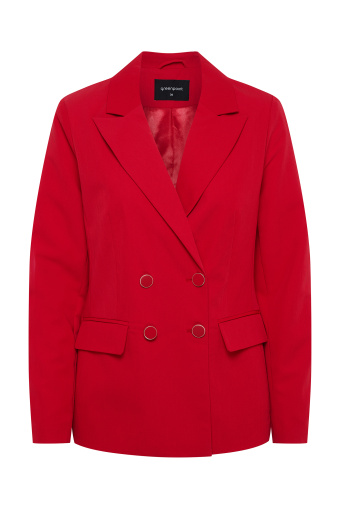 Czerwony dwurzędowy żakiet