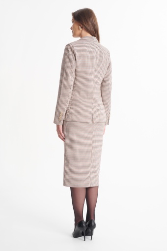 Jednorzędowy żakiet w kratkę