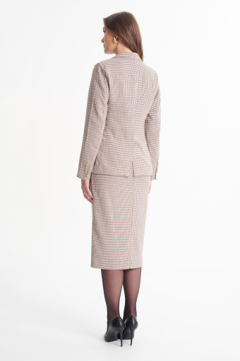 Jednorzędowy żakiet w kratkę