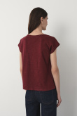 Bawełniany t-shirt w kasztanowym kolorze