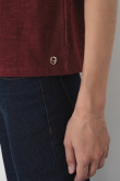 Bawełniany t-shirt w kasztanowym kolorze