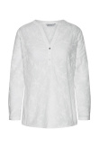 Biała, haftowana bluzka, dekolt V