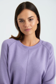 Wiskozowa bluza z raglanowym rękawem, jasny fiolet