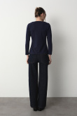 Casualowy longsleeve w granatowym kolorze 