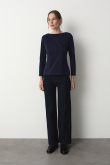 Casualowy longsleeve w granatowym kolorze 