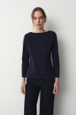 Casualowy longsleeve w granatowym kolorze 