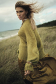 Efektowny zielony sweter oversize 