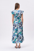 Sukienka w błękitny nadruk