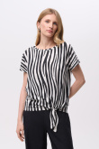 Luźny top z nadrukiem w zebrę