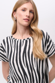 Luźny top z nadrukiem w zebrę