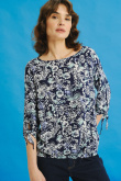 Wiskozowa bluzka z nadrukiem w kwiaty