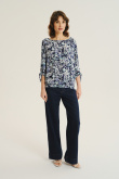 Wiskozowa bluzka z nadrukiem w kwiaty