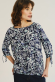 Wiskozowa bluzka z nadrukiem w kwiaty