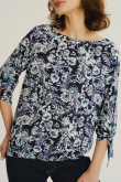 Wiskozowa bluzka z nadrukiem w kwiaty