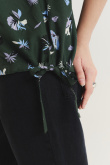 Wiskozowa bluzka w kwiaty rękaw 3/4