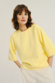 Luźna żółta bluza z rękawem 3/4