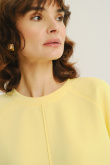 Luźna żółta bluza z rękawem 3/4