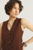 Klasyczna brązowa kamizelka
