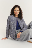 Lekka dwustronna kurtka z nadrukiem w kwiaty