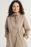 Ciemnobeżowa kurtka parka