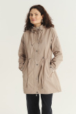 Ciemnobeżowa kurtka parka