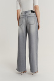 Szare spodnie jeansowe wide leg