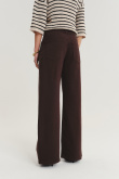 Jeansy wide leg w kolorze ciemnej czekolady