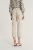 Bawełniane spodnie w kremowym kolorze