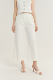 Eleganckie białe spodnie typu kuloty