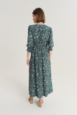 Wiskozowa sukienka maxi z nadrukiem w kwiaty