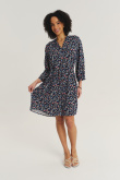 Wiskozowa sukienka z nadrukiem typu łączka