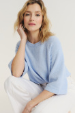 Luźny sweter w kolorze baby blue