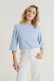 Luźny sweter w kolorze baby blue