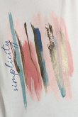 Biały t-shirt z kolorową grafiką