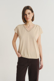 Uniwersalny beżowy top